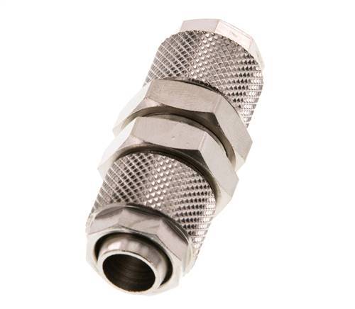 12x10 Vernickelte Messing Gerade Aufsteckverschraubung Schott