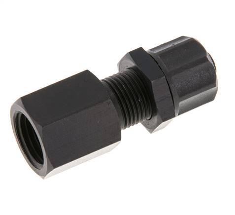 8x6 & G1/4'' Aluminium gerade Aufsteckverschraubung mit Innengewinde Bulkhead