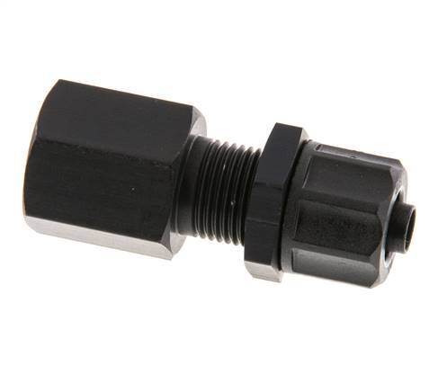 8x6 & G1/4'' Aluminium gerade Aufsteckverschraubung mit Innengewinde Bulkhead