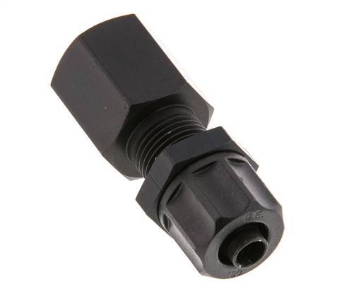 8x6 & G1/4'' Aluminium gerade Aufsteckverschraubung mit Innengewinde Bulkhead