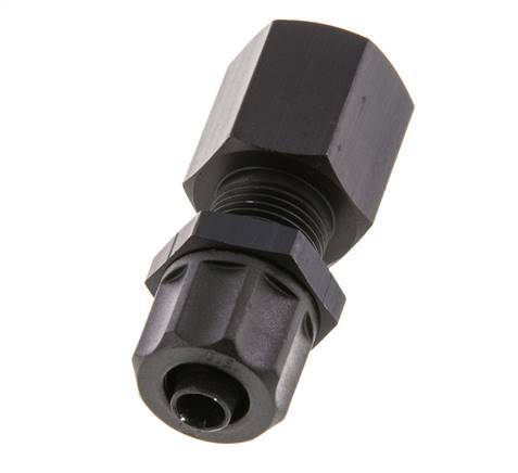 8x6 & G1/4'' Aluminium gerade Aufsteckverschraubung mit Innengewinde Bulkhead