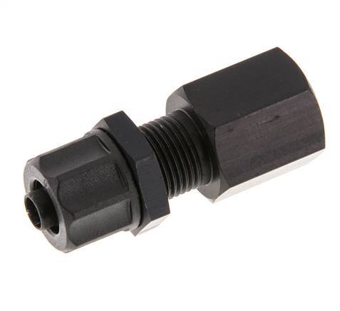 8x6 & G1/4'' Aluminium gerade Aufsteckverschraubung mit Innengewinde Bulkhead