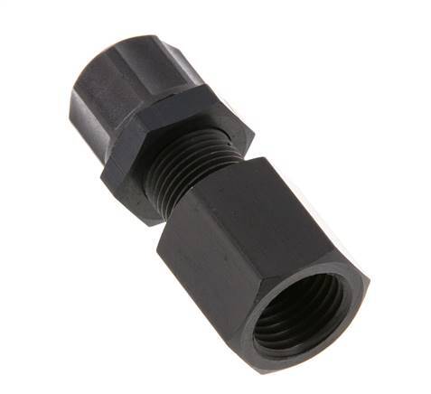 8x6 & G1/4'' Aluminium gerade Aufsteckverschraubung mit Innengewinde Bulkhead