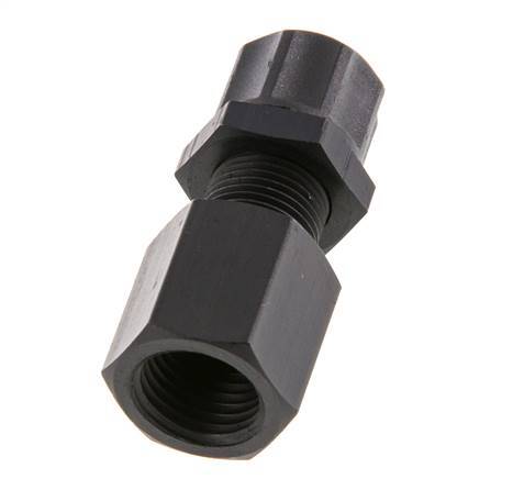 8x6 & G1/4'' Aluminium gerade Aufsteckverschraubung mit Innengewinde Bulkhead