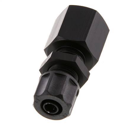 8x6 & G3/8'' Aluminium gerade Aufsteckverschraubung mit Innengewinde Bulkhead