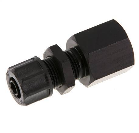 8x6 & G3/8'' Aluminium gerade Aufsteckverschraubung mit Innengewinde Bulkhead