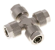 8x6 Vernickelter Messing Kreuz-Steckfitting
