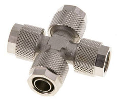 10x8 Vernickelter Messing-Kreuzsteckfitting