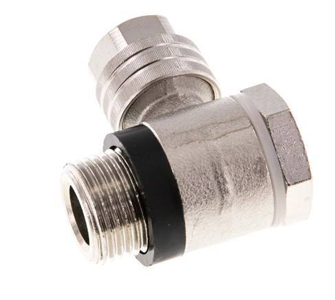 11.6x9 & G3/8'' Nickel plated Brass Banjo Push-on Fitting with Male Threads with O-ring Rotatable [10 Pieces]