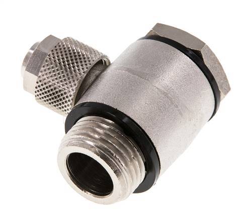 12x10 & G1/2'' Vernickelter Messing Banjo-Steckfitting mit Außengewinde mit O-Ring Drehbar