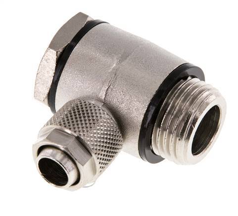 12x10 & G1/2'' Vernickelter Messing Banjo-Steckfitting mit Außengewinde mit O-Ring Drehbar