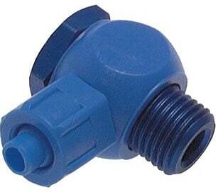 8x6 & G1/8'' PVC Banjo Push-on Fitting with Male Threads with O-ring Rotatable [2 Pieces]