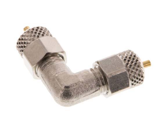 4x2 Nickel plated Brass Elbow Push-on Fitting [2 Pieces]