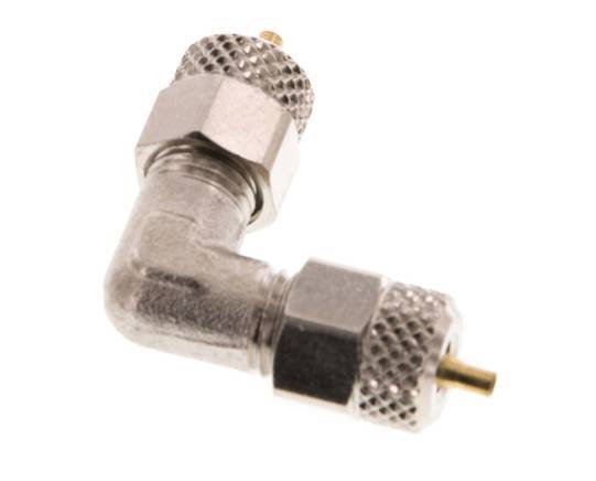 4x2 Nickel plated Brass Elbow Push-on Fitting [2 Pieces]