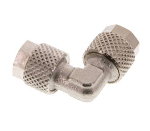 6x4 Nickel plated Brass Elbow Push-on Fitting [2 Pieces]