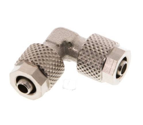 6x4 Nickel plated Brass Elbow Push-on Fitting [2 Pieces]