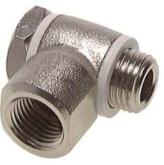 G1/8'' Vernickeltes Messing Banjo Fitting mit Außen- und Innengewinde mit Hohlschraube mit O-Ring drehbar [2 Stück]