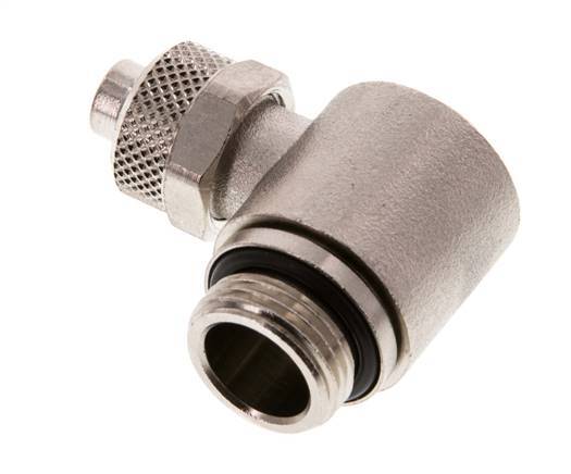 10x8 & G3/8'' Vernickelter Messing-Winkelsteckfitting mit Außengewinde Drehbarer Innensechskant