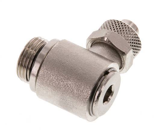 10x8 & G3/8'' Vernickelter Messing-Winkelsteckfitting mit Außengewinde Drehbarer Innensechskant