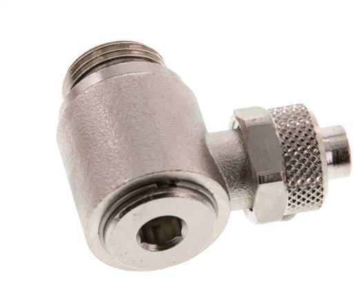 10x8 & G3/8'' Vernickelter Messing-Winkelsteckfitting mit Außengewinde Drehbarer Innensechskant