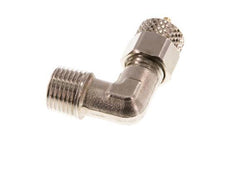 4x2 & R1/8'' Nickel plated Brass Elbow Push-on Fitting with Male Threads [2 Pieces]