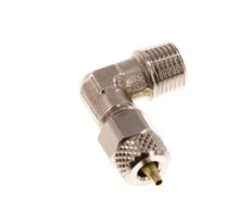 4x2 & R1/8'' Nickel plated Brass Elbow Push-on Fitting with Male Threads [2 Pieces]