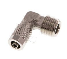 5x3 & R1/8'' Nickel plated Brass Elbow Push-on Fitting with Male Threads [5 Pieces]