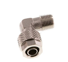 8x6 & R1/8'' Nickel plated Brass Elbow Push-on Fitting with Male Threads [2 Pieces]