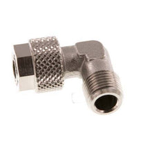 8x6 & R1/8'' Nickel plated Brass Elbow Push-on Fitting with Male Threads [2 Pieces]