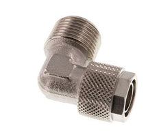 12x10 & R3/8'' Nickel plated Brass Elbow Push-on Fitting with Male Threads [2 Pieces]