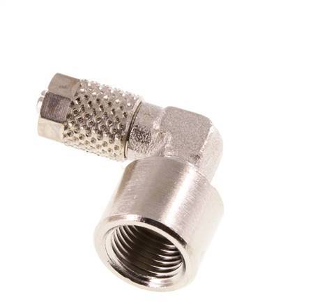 5x3 & G1/8'' Vernickeltes Messing Winkel Aufsteckfitting mit Innengewinde [5 Stück]