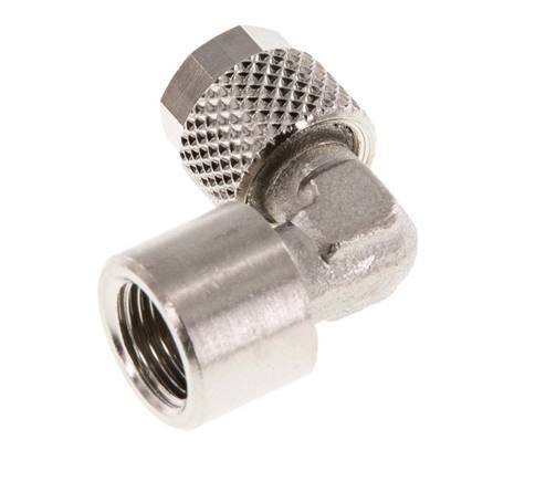 6x4 & G1/8'' Vernickeltes Messing Winkel Aufsteckfitting mit Innengewinde [2 Stück]