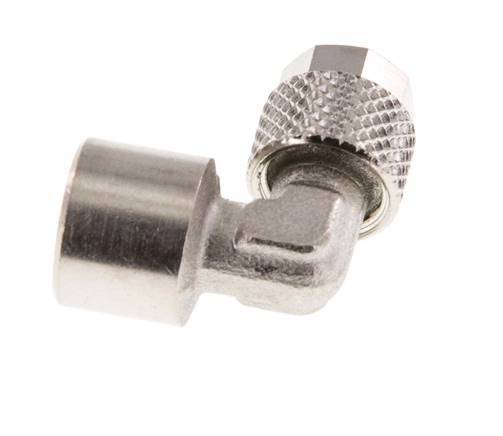 6x4 & G1/8'' Vernickeltes Messing Winkel Aufsteckfitting mit Innengewinde [2 Stück]