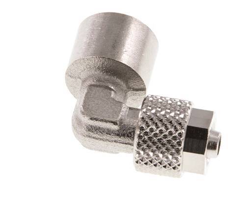 6x4 & G1/8'' Vernickeltes Messing Winkel Aufsteckfitting mit Innengewinde [2 Stück]