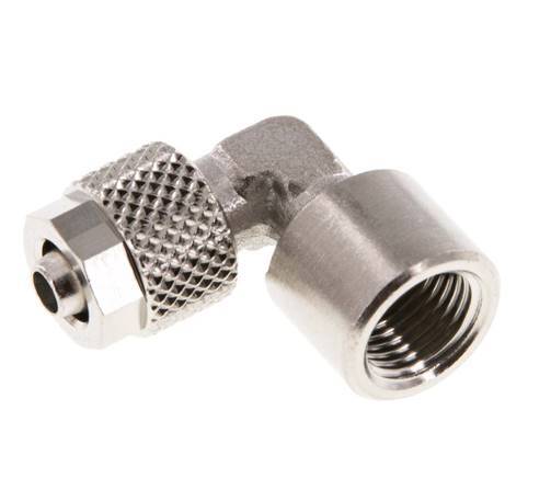 6x4 & G1/8'' Vernickeltes Messing Winkel Aufsteckfitting mit Innengewinde [2 Stück]