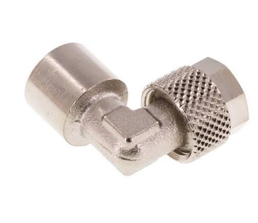 8x6 & G1/8'' Vernickeltes Messing Winkel Aufsteckfitting mit Innengewinde [5 Stück]