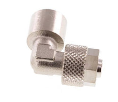 8x6 & G1/8'' Vernickeltes Messing Winkel Aufsteckfitting mit Innengewinde [5 Stück]