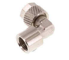 8x6 & G1/8'' Vernickeltes Messing Winkel Aufsteckfitting mit Innengewinde [5 Stück]