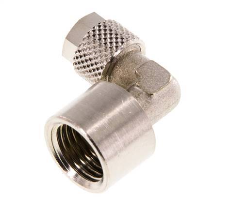 6x4 & G1/4'' vernickeltes Messing-Winkelstück zum Aufstecken mit Innengewinde [2 Stück]