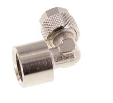 8x6 & G1/4'' Nickel plated Brass Elbow Push-on Fitting with Female Threads [2 Pieces]