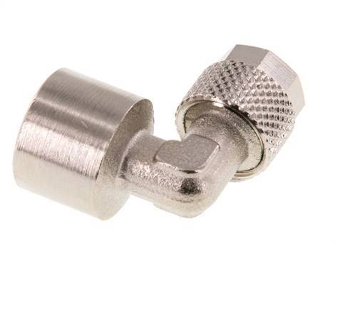 8x6 & G1/4'' vernickeltes Messing-Winkelstück zum Aufstecken mit Innengewinde [2 Stück]