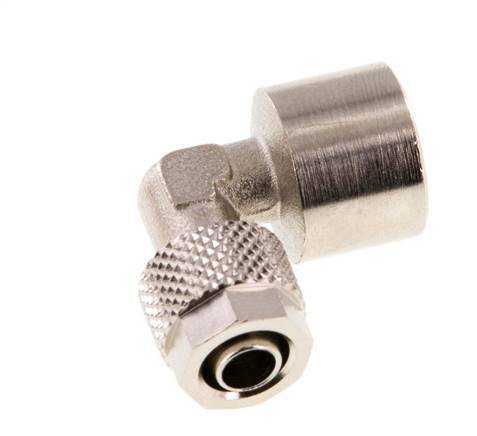 8x6 & G1/4'' vernickeltes Messing-Winkelstück zum Aufstecken mit Innengewinde [2 Stück]