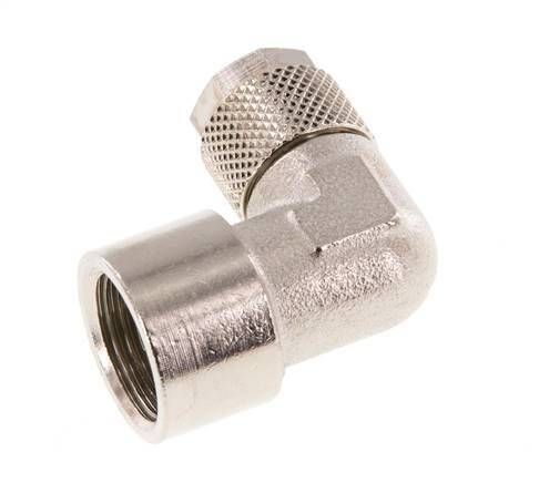 10x8 & G3/8'' Vernickeltes Messing-Winkelstück zum Aufstecken mit Innengewinde