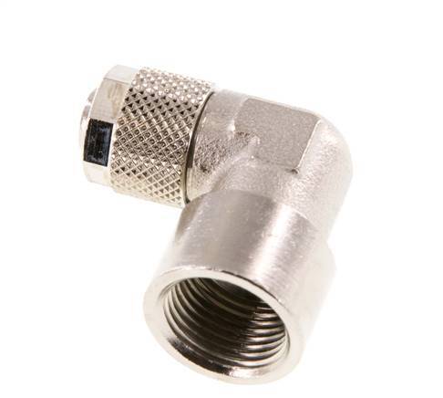 10x8 & G3/8'' Vernickeltes Messing-Winkelstück zum Aufstecken mit Innengewinde