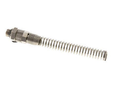 8x6 & G1/8'' Nickel plated Brass Straight Push-on Fitting with Male Threads Bend Protection [2 Pieces]