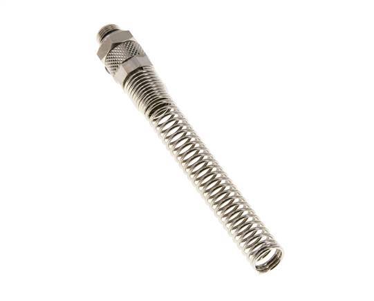 8x6 & G1/8'' Vernickeltes Messing Gerade Aufsteckverschraubung mit Außengewinde Knickschutz [2 Stück]