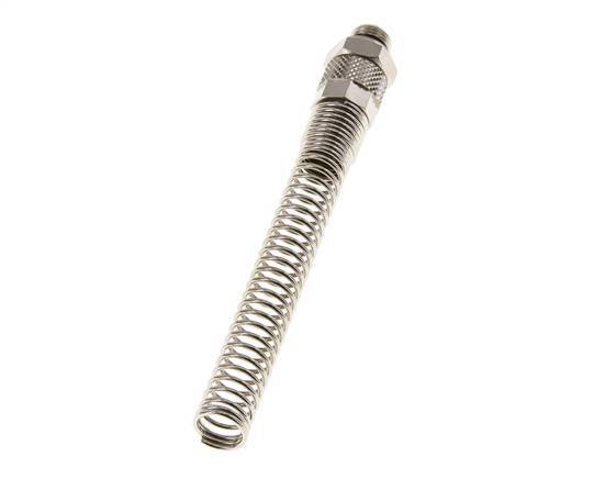 8x6 & G1/8'' Vernickeltes Messing Gerade Aufsteckverschraubung mit Außengewinde Knickschutz [2 Stück]