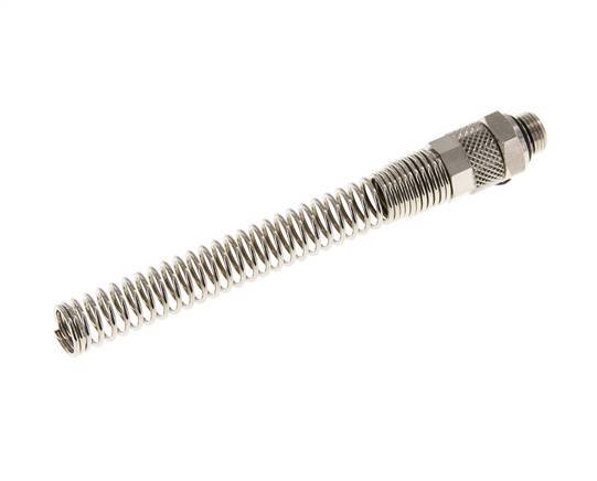 8x6 & G1/8'' Vernickeltes Messing Gerade Aufsteckverschraubung mit Außengewinde Knickschutz [2 Stück]