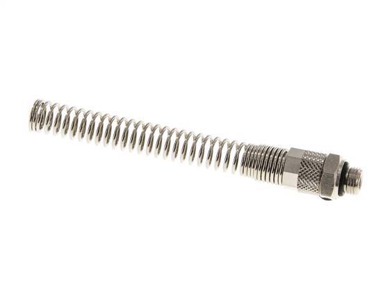 8x6 & G1/8'' Vernickeltes Messing Gerade Aufsteckverschraubung mit Außengewinde Knickschutz [2 Stück]