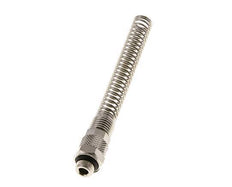 8x6 & G1/8'' Vernickeltes Messing Gerade Aufsteckverschraubung mit Außengewinde Knickschutz [2 Stück]